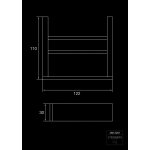 STEINBERG SERIA 460 Mydelniczka szklana z uchwytem ściennym Chrom/Biały mat 460.2201 / 4602201