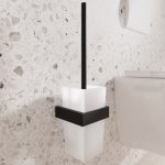 STEINBERG SERIA 460 Szczotka do WC ścienna Biały/Czarny mat 460.2903.S / 4602903S
