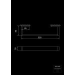 STEINBERG SERIA 460 Wieszak ścienny na ręcznik 300 mm Chrom 460.2630 / 4602630