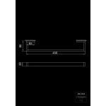STEINBERG SERIA 460 Wieszak ścienny na ręcznik 450 mm Chrom 460.2645 / 4602645
