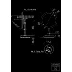 STEINBERG SERIA 650 Lusterko kosmetyczne wolnostojące z oświetleniem LED Chrom 650.9300 / 6509300