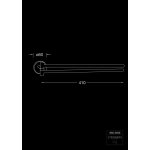 STEINBERG SERIA 650 Wieszak podwójny na ręcznik Chrom 650.2550 / 6502550