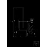 STEINBERG SERIA 660 Szczotka do WC ścienna Biały mat/Rose Gold 660.2911.RG / 6602911RG