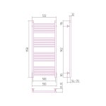 Sunerzha Bohemia Grzejnik łazienkowy ścienny 115,8x53,2 cm Stal polerowana 50214