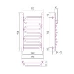 Sunerzha Elegy Verso Grzejnik łazienkowy ścienny 95,8x53,2 cm Stal polerowana 50042