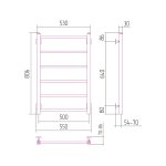 Sunerzha Modus ECO Grzejnik łazienkowy ścienny 80,6x53 cm Złoty 53680