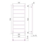 Sunerzha Modus ECO Grzejnik łazienkowy ścienny 120,6x53 cm Złoty 53682