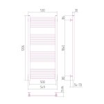 Sunerzha Modus Grzejnik łazienkowy ścienny 120,6x53 cm Stal polerowana 50235