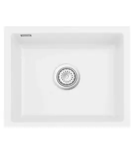   SystemCeram Mera Zlew podblatowy 55,1x44,1 kolor Polar z korkiem stal 53570113 W MAGAZYNIE!!