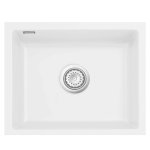   SystemCeram Mera Zlew podblatowy 55,1x44,1 kolor Polar z korkiem stal 53570113 W MAGAZYNIE!!