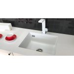   SystemCeram Mera Zlew podblatowy 55,1x44,1 kolor Polar z korkiem stal 53570113 W MAGAZYNIE!!