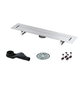   Tece Drainline Rynna prosta do kamienia naturalnego  120 cm + Syfon odpływu liniowego + Sitko zabezpieczające + Stopki montażowe 651200+650004+660005+660003 W MAGAZYNIE!! (K)