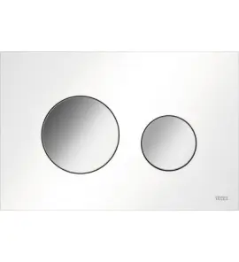 TECE Loop Przycisk spłukujący do WC podwójny 22x15 biały połysk/chrom połysk 9240927