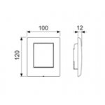 TECE Planus przycisk spłukujący do pisuaru, stal szczotkowana 9242310