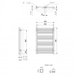  Terma Marlin Grzejnik Łazienkowy wodny ścienny 78x63 cm biały WGMAR078063K916Z1