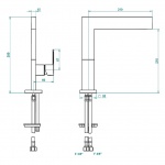 THG Harper Bateria Umywalkowa 1-otworowa chrom D7A.A02.6500SV