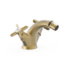 Tres Clasic Bateria bidetowa mosiądz antyczny mat 24212101LM