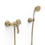 Tres Clasic Bateria prysznicowa ze słuchawką i wężem mosiądz antyczny mat 24216701LM