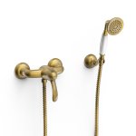 Tres Clasic Bateria prysznicowa ze słuchawką i wężem mosiądz antyczny 24216701LV