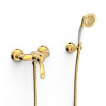 Tres Clasic Bateria prysznicowa ze słuchawką i wężem złoty 24216701OR