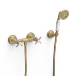 Tres Clasic Bateria prysznicowa ze słuchawką i wężem mosiądz antyczny mat 24216301LM