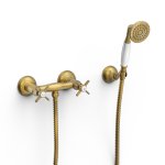 Tres Clasic Bateria prysznicowa ze słuchawką i wężem mosiądz antyczny 24216301LV