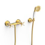 Tres Clasic Bateria prysznicowa ze słuchawką i wężem złoty 24216301OR
