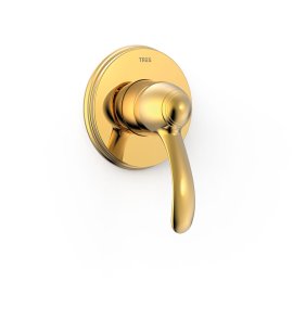 Tres Clasic Bateria prysznicowa podtynkowa 1-drożna złoty 24217701OR
