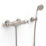 Tres Clasic Bateria prysznicowa termostatyczna ze słuchawką i wężem stal 24216409AC