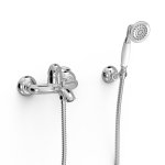 Tres Clasic Bateria wannowa/prysznicowa ze słuchawką i wężem chrom 24217001