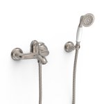 Tres Clasic Bateria wannowa/prysznicowa ze słuchawką i wężem stal 24217001AC