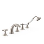 Tres Clasic Bateria wannowa 5-otworowa na brzeg wanny stal 24214602AC