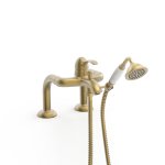 Tres Clasic Bateria wannowa ze słuchawką i wężem mosiądz antyczny mat 24219401LM