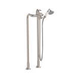 Tres Clasic Bateria wannowa i prysznicowa ze słuchawką i wężem stal 24219402AC