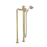 Tres Clasic Bateria wannowa i prysznicowa ze słuchawką i wężem antyczny mosiądz mat 24219402LM