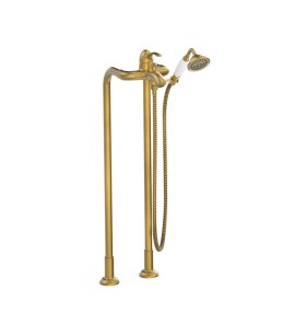 Tres Clasic Bateria wannowa i prysznicowa ze słuchawką i wężem antyczny mosiądz 24219402LV