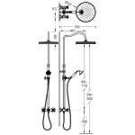 Tres Clasic Zestaw prysznicowy chrom 24219101