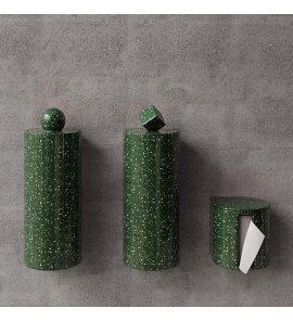 Trium Zestaw akcesorii łazienkowych Flaked Green TRIUMFG