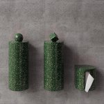 Trium Zestaw akcesorii łazienkowych Flaked Green TRIUMFG