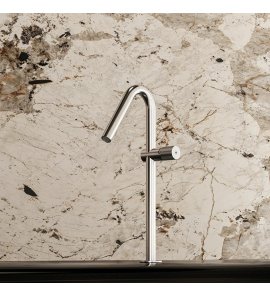 Trone Arc Bateria umywalkowa wysoka nablatowa Brushed stainless steel ARCHIS