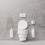 Trone Aura Uchwyt na papier toaletowy White AURAWH