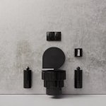 Trone Aura Uchwyt na papier toaletowy Black AURABL