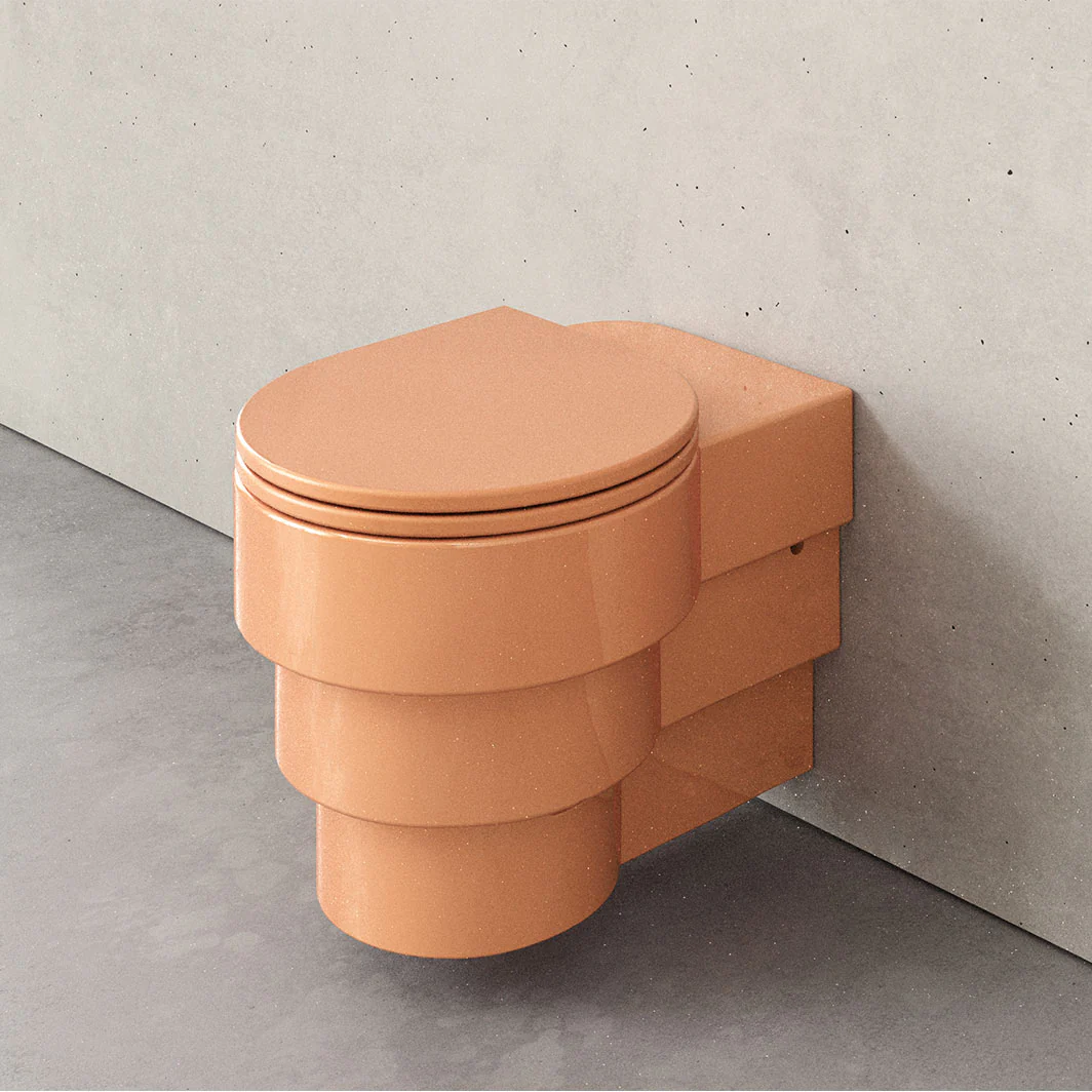 Trone Callipyge Miska bezrantowa 57x42 z deską wolnoopadającą peach CALLIPYGEPE