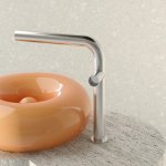 Trone Mage Bateria umywalkowa wysoka nablatowa Brushed stainless steel MAGEHIS