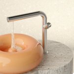 Trone Mage Bateria umywalkowa wysoka nablatowa Brushed stainless steel MAGEHIS