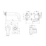 Trone Mage Bateria umywalkowa podtynkowa Brushed stainless steel MAGEPTIS