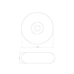 Trone Orbe Umywalka okrągła Ø 44 cm z korkiem Black ORBEBL