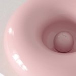 Trone Orbe Umywalka okrągła Ø 44 cm z korkiem Pink ORBEBPI