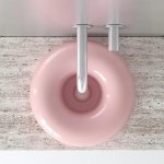 Trone Orbe Umywalka okrągła Ø 44 cm z korkiem Pink ORBEBPI