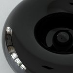 Trone Orbe Umywalka okrągła Ø 44 cm z korkiem Black ORBEBL